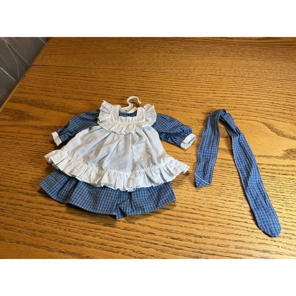 American Girl Samantha play outfit Blue Checkered Dress Pinafore Pleasant Co